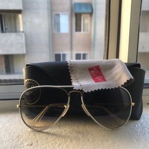 Ray Ban Sun Glasses White Frame